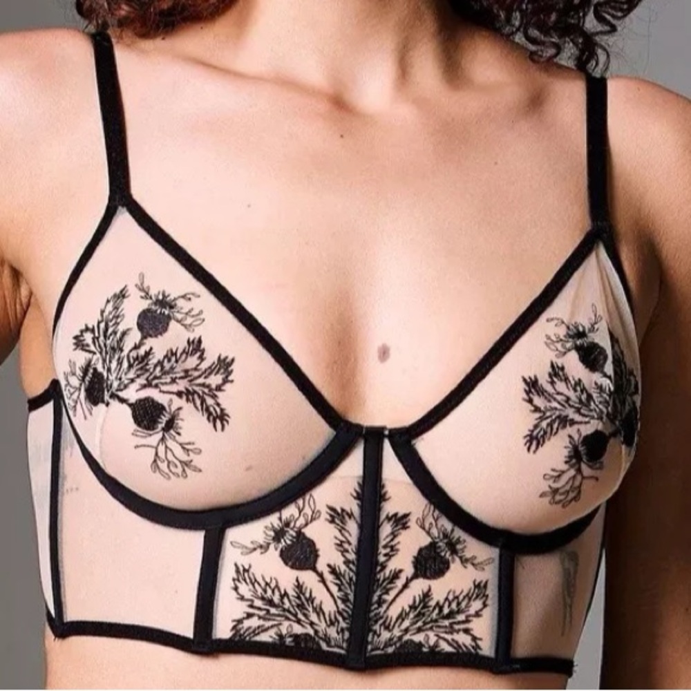 Thistle And Spire Verona Longline Bustier Bra NWT